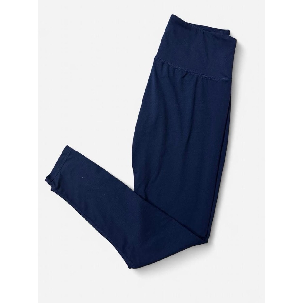 Navy Blue Leggings Womens Size Medium High Waisted Athletic Yoga